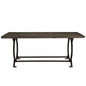 Effuse Rustic Wood & Cast Iron Dining Table