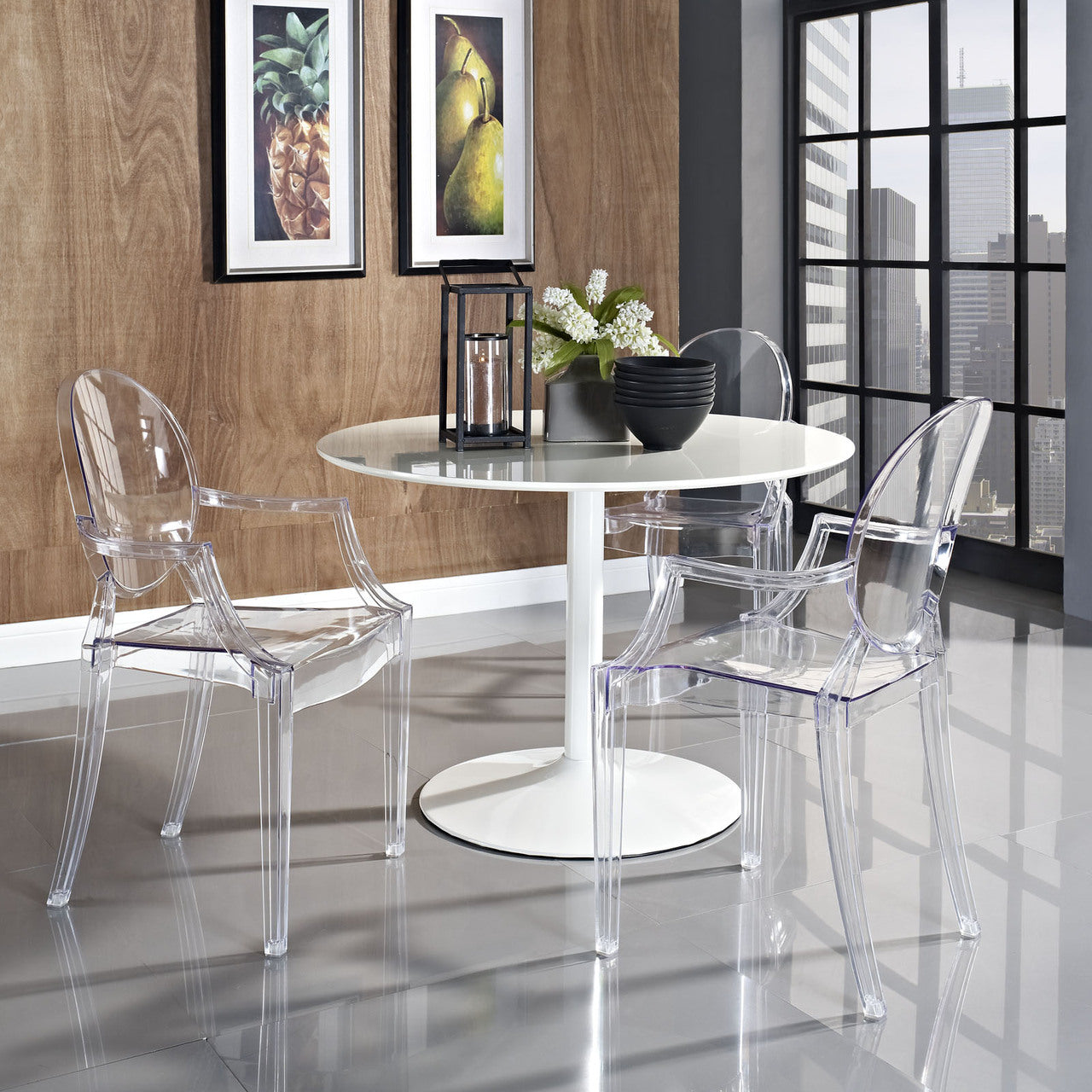 Casper Dining Armchair in Clear
