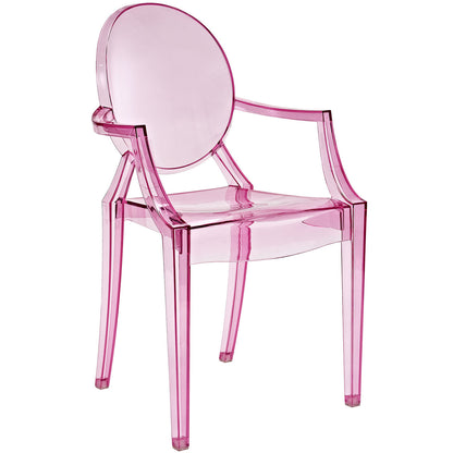 Casper Dining Armchair , Pink, Plastic