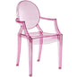 Casper Dining Armchair , Pink, Plastic