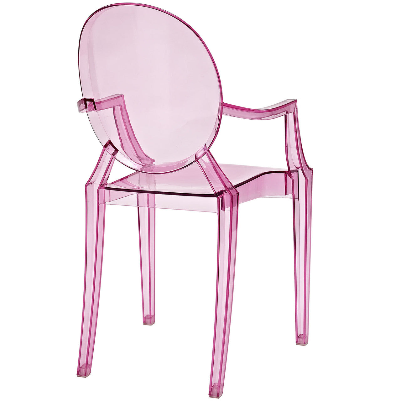 Casper Dining Armchair , Pink, Plastic