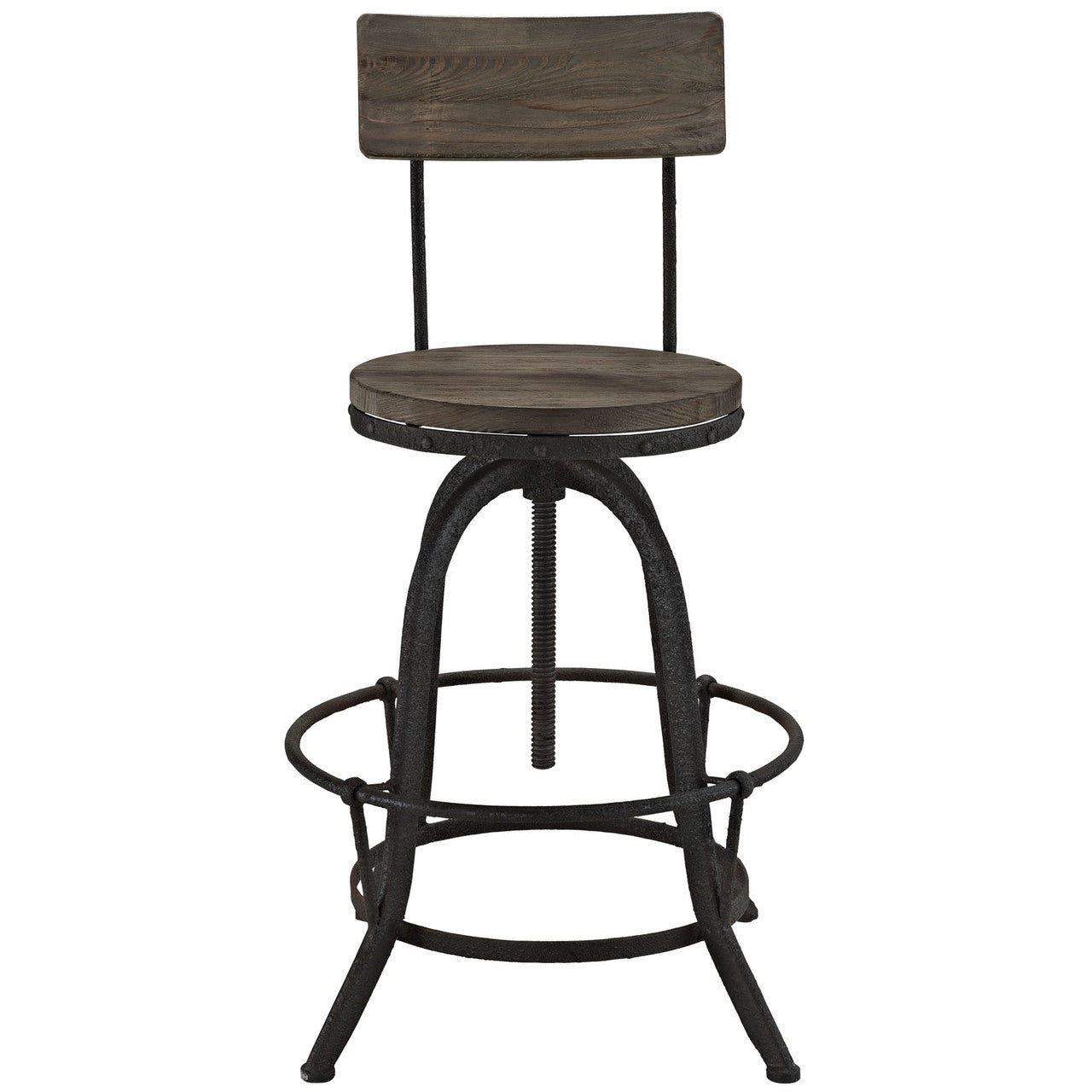 Procure Wood Bar Stool in Brown