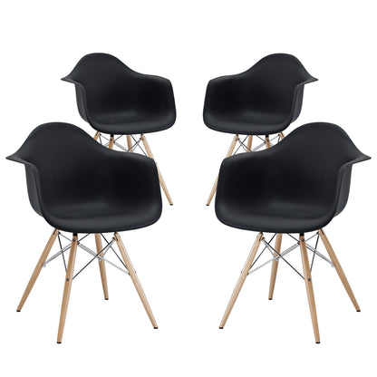 Pyramid Dining Armchair Set of 4 in Black