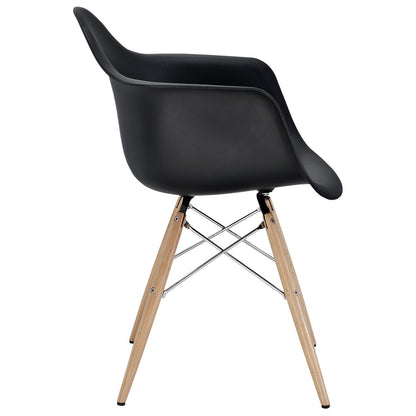 Pyramid Dining Armchair Set of 4 in Black