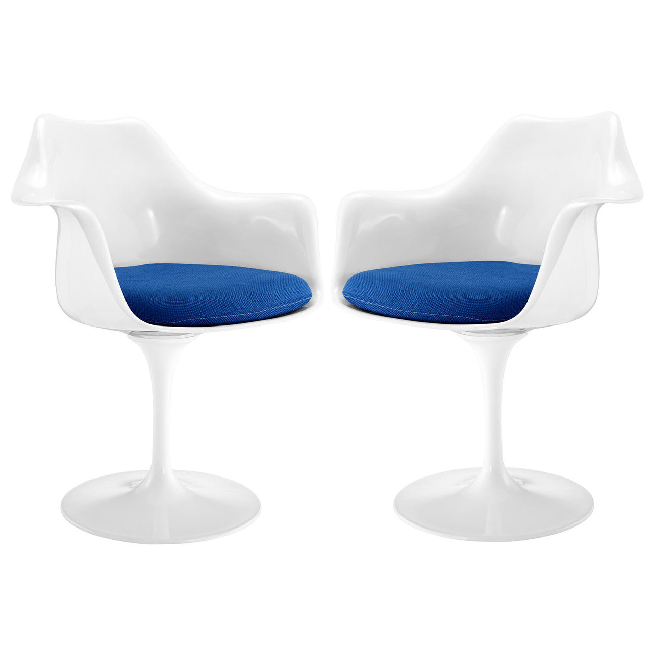 Lippa Dining Armchair Set of 2, Blue Plastic