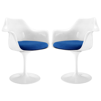 Lippa Dining Armchair Set of 2, Blue Plastic