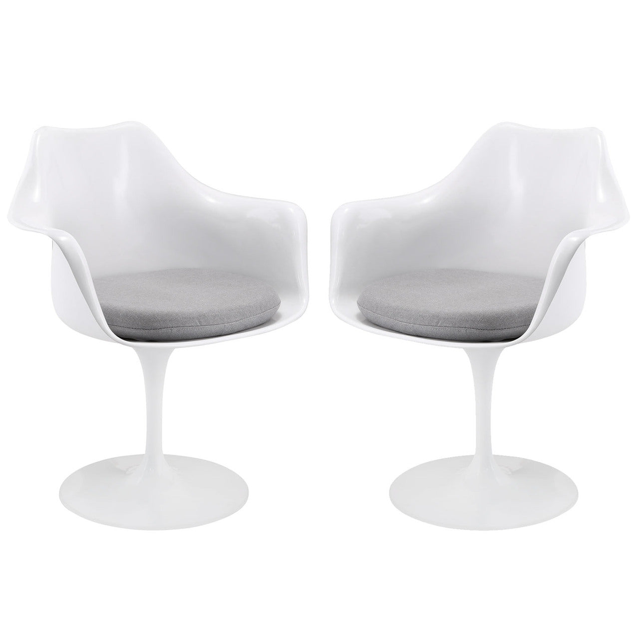 Lippa Dining Armchair Set of 2 in Gray