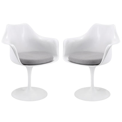 Lippa Dining Armchair Set of 2 in Gray