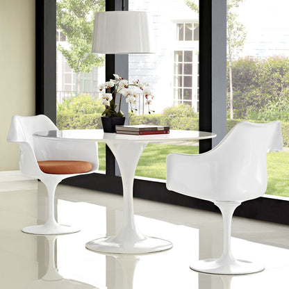 Lippa Dining Armchair Set of 2, Orange Plastic