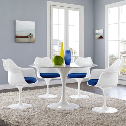 Lippa Dining Armchair Set of 4, Blue Plastic