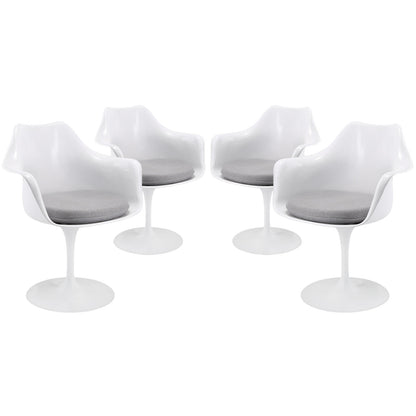 Lippa Dining Armchair Set of 4 in Gray