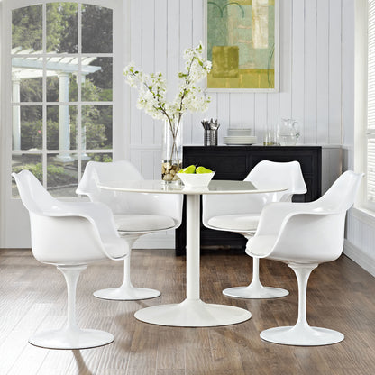 Lippa Dining Armchair Set of 4, Plastic, White 13242