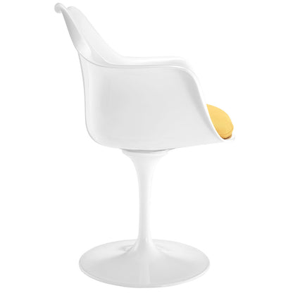 Lippa Dining Armchair Set of 4, Yellow Plastic