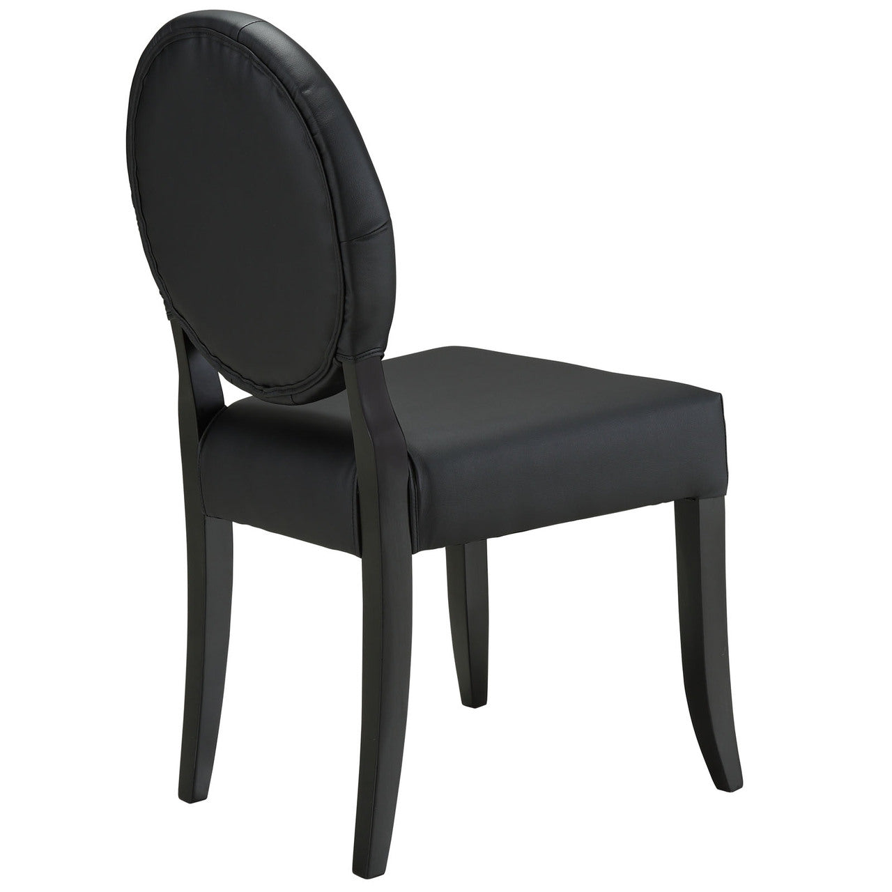 Button Dining Side Chair Set of 4 in Black