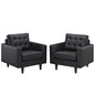 Empress Armchair Set of 2 in Black