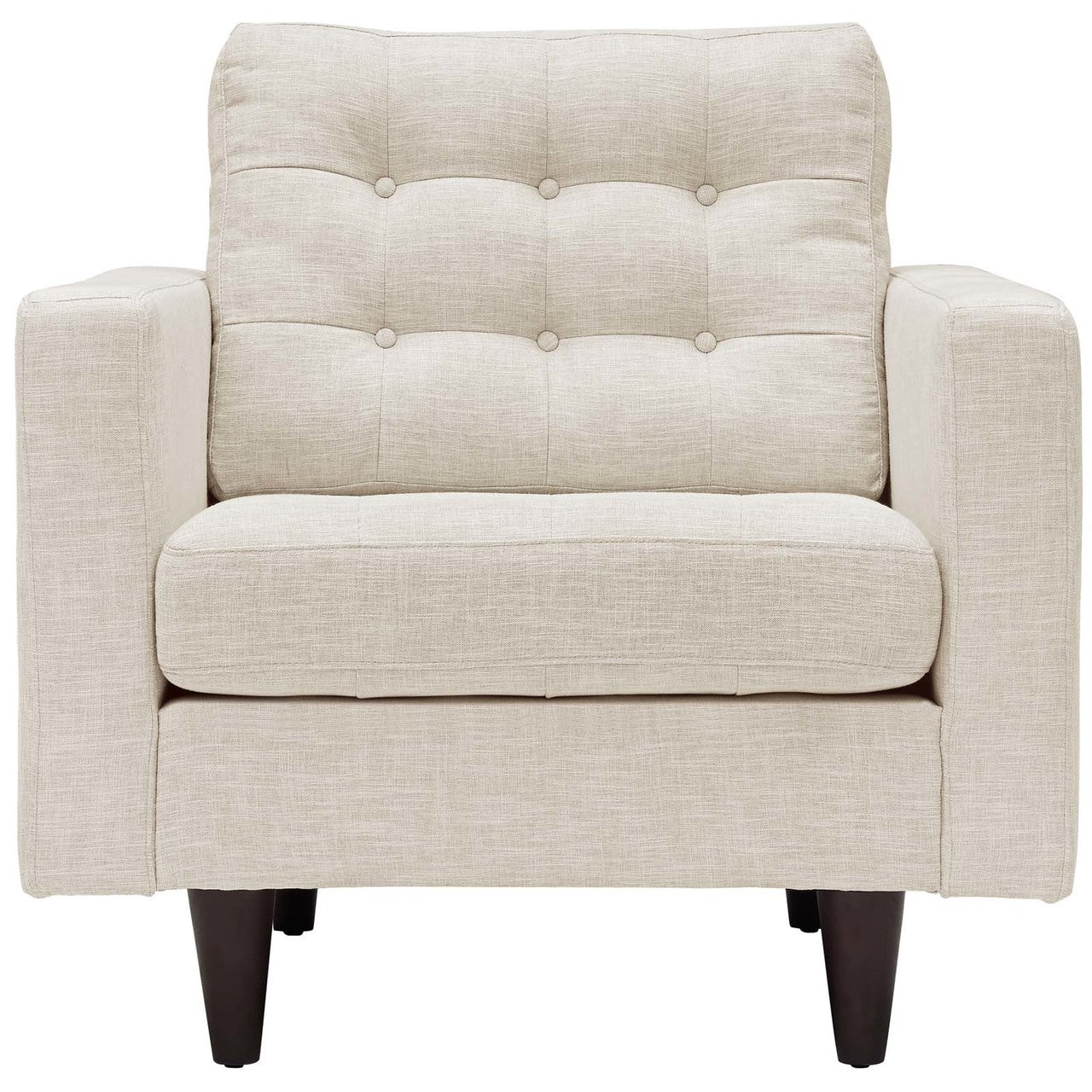 Empress Armchair Upholstered Fabric Set of 2, Fabric, Beige 13243