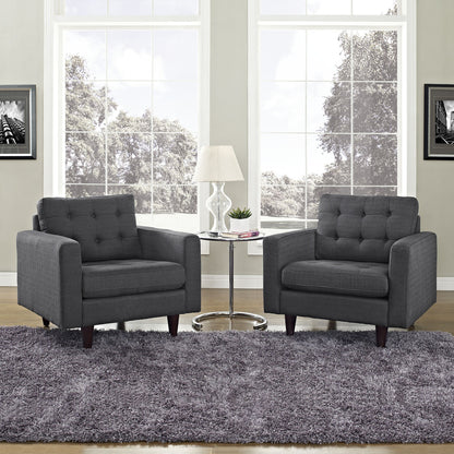 Empress Armchair Set of 2 in Gray