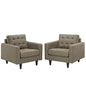 Empress Armchair Set of 2 in Oat