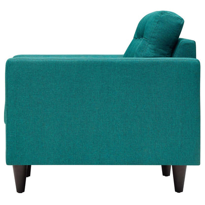 Empress Armchair Upholstered Fabric Set of 2, Fabric, Aqua Blue 13244
