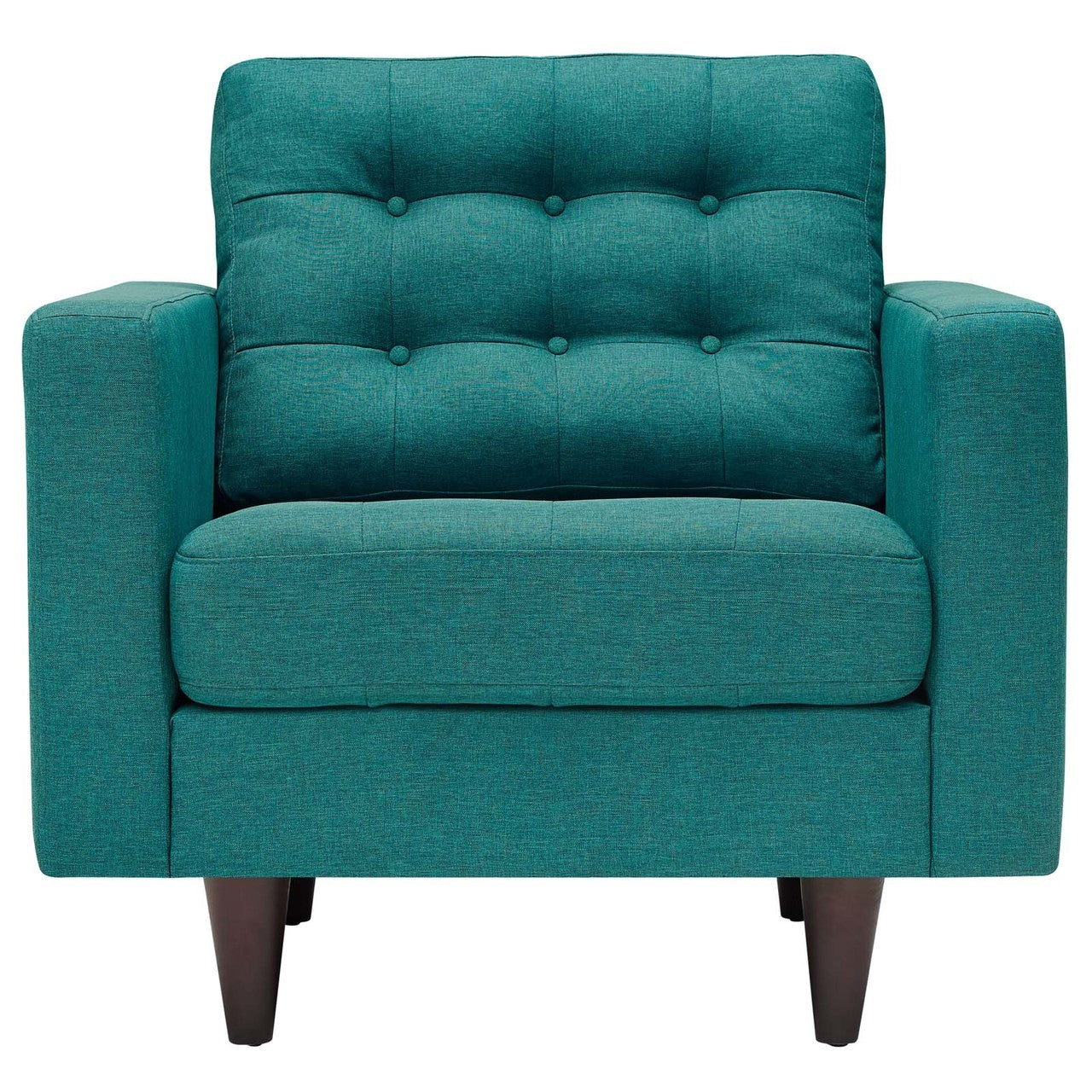 Empress Armchair Upholstered Fabric Set of 2, Fabric, Aqua Blue 13244