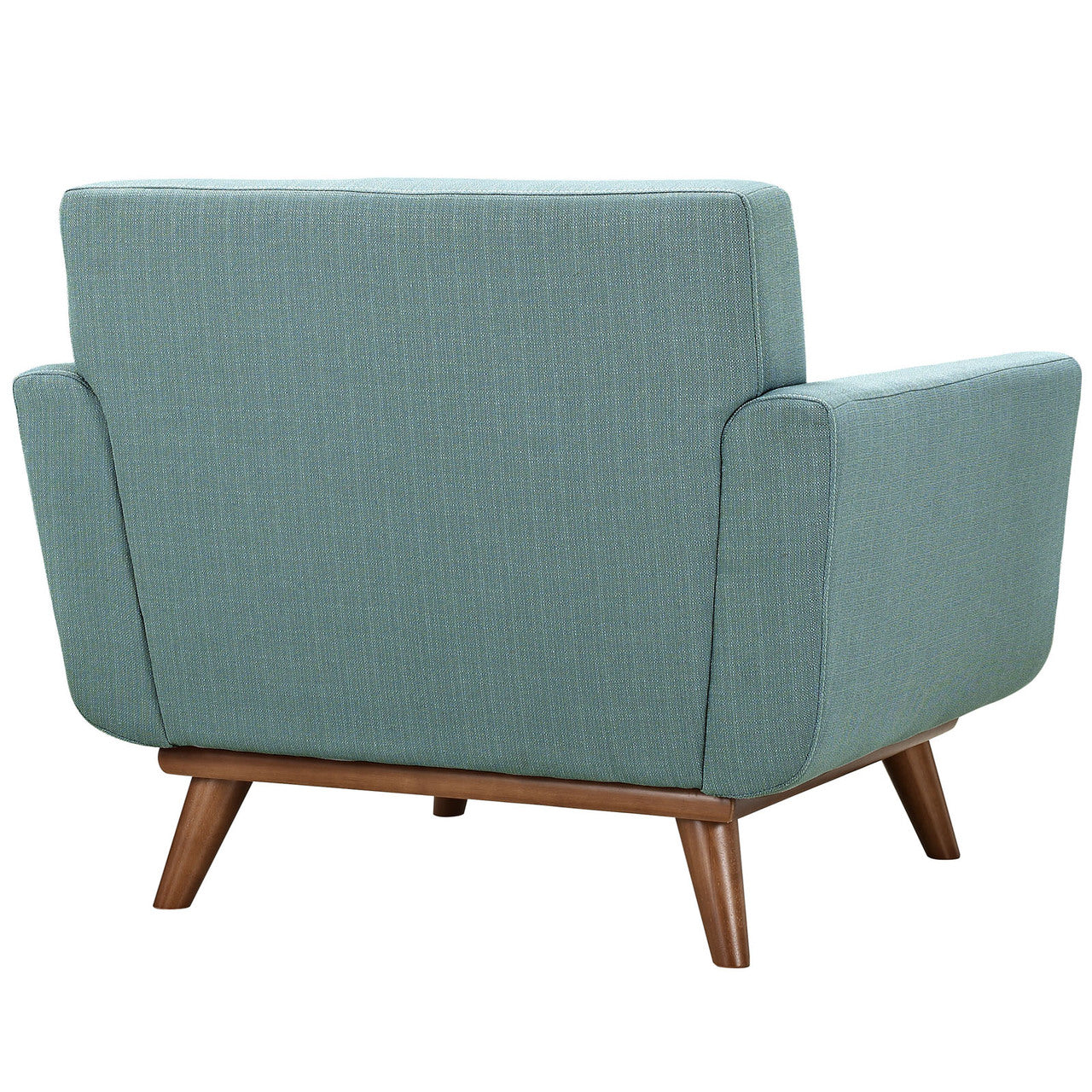 Engage Armchair Wood Set of 2, Blue Fabric