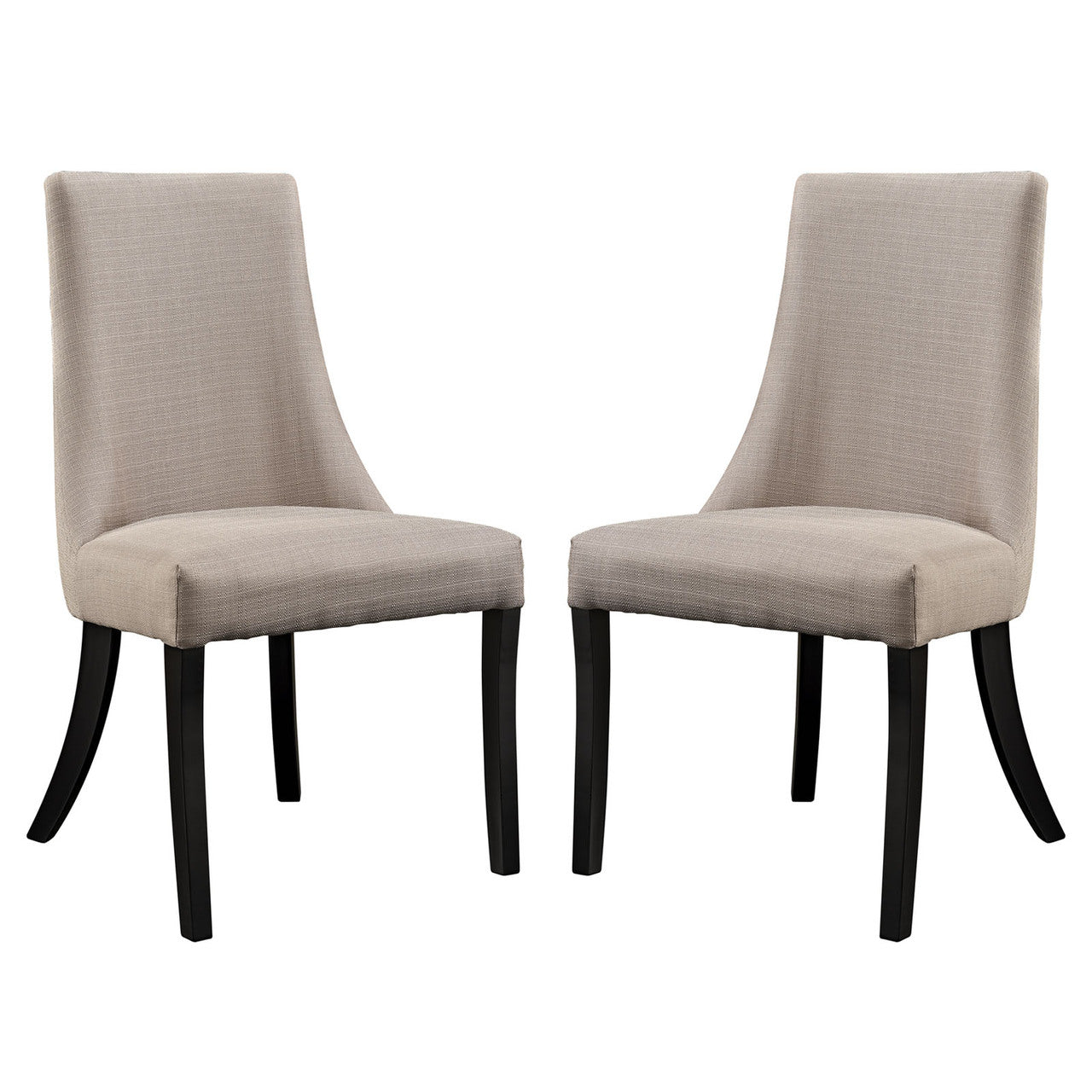 Reverie Dining Side Chair Set of 2 in Beige