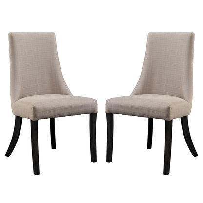 Reverie Dining Side Chair Set of 2 in Beige