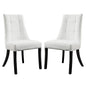 Noblesse Vinyl Dining Chair Set of 2 in White