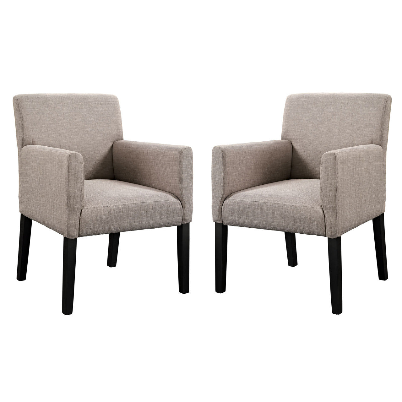 Chloe Armchair Set of 2 in Beige