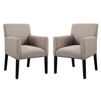 Chloe Armchair Set of 2 in Beige