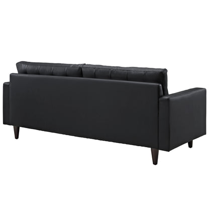 Empress Sofa and Armchair Set of 2 in Black