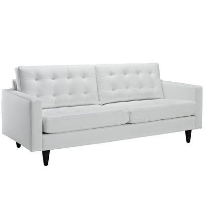 Empress Sofa and Armchairs Set of 3 in White