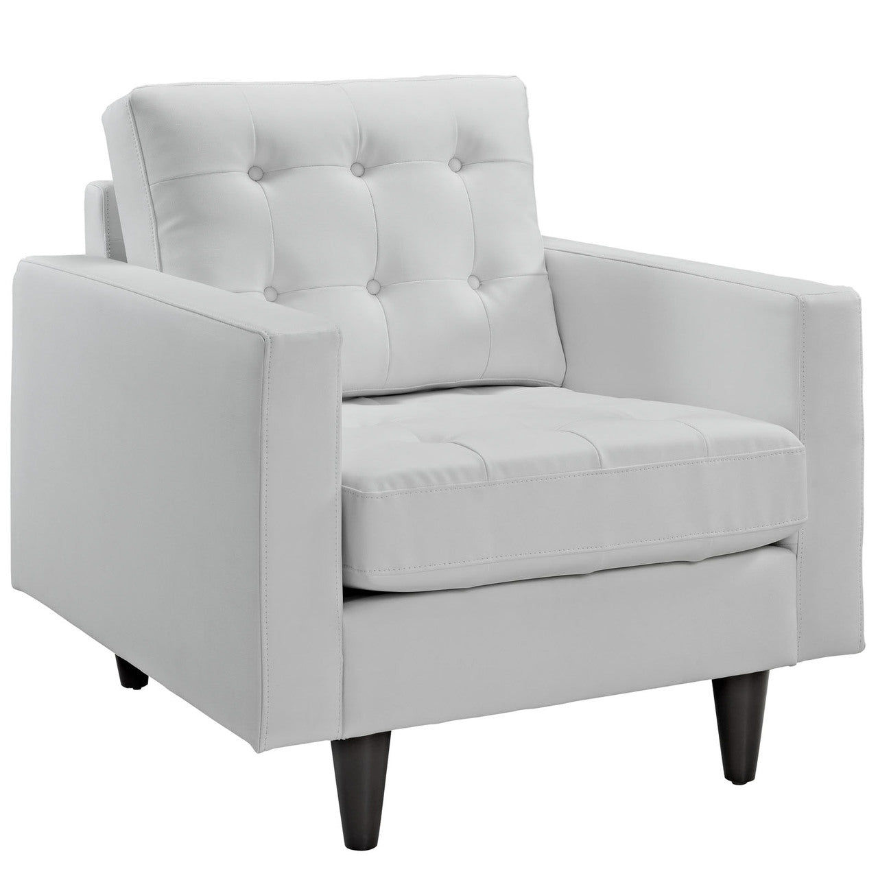 Empress Sofa and Armchairs Set of 3 in White
