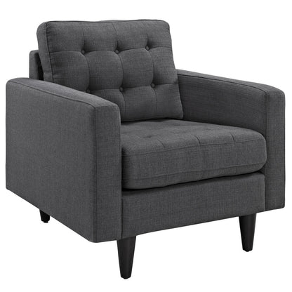 Empress Armchair and Sofa Set of 2 in Gray