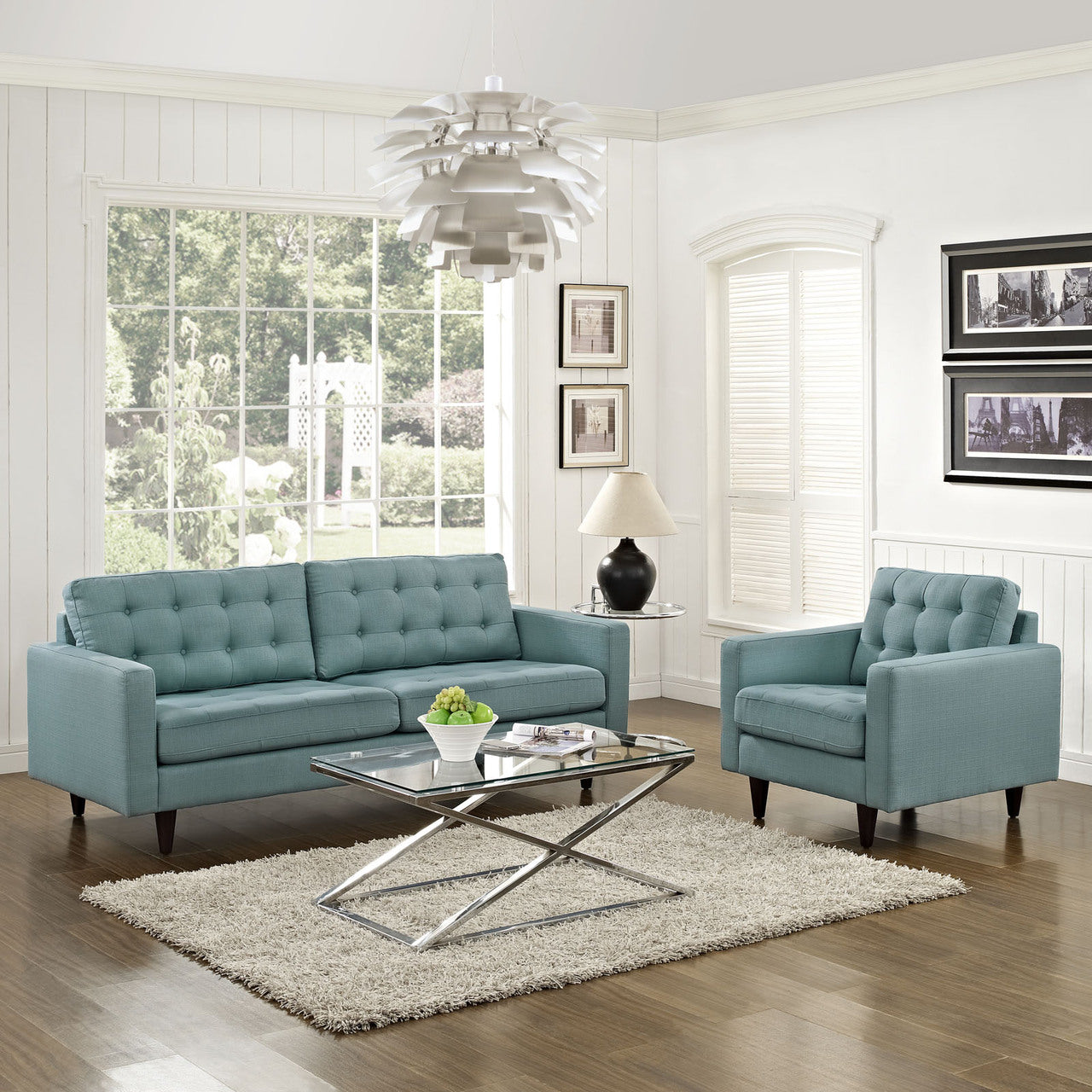 Empress Armchair and Sofa Set of 2 in Lagua