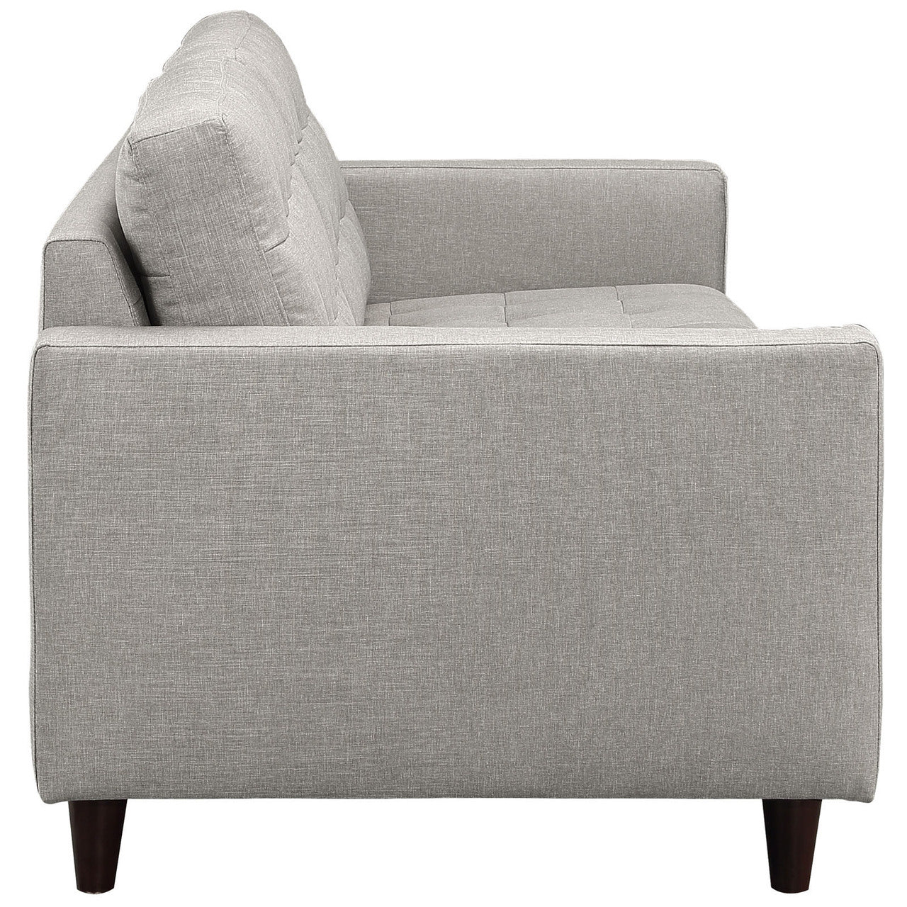 Empress Armchair and Sofa Set of 2, Light Grey Fabric