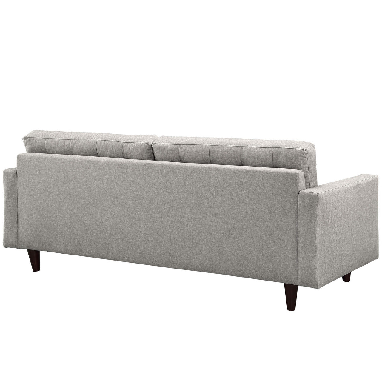 Empress Armchair and Sofa Set of 2, Light Grey Fabric