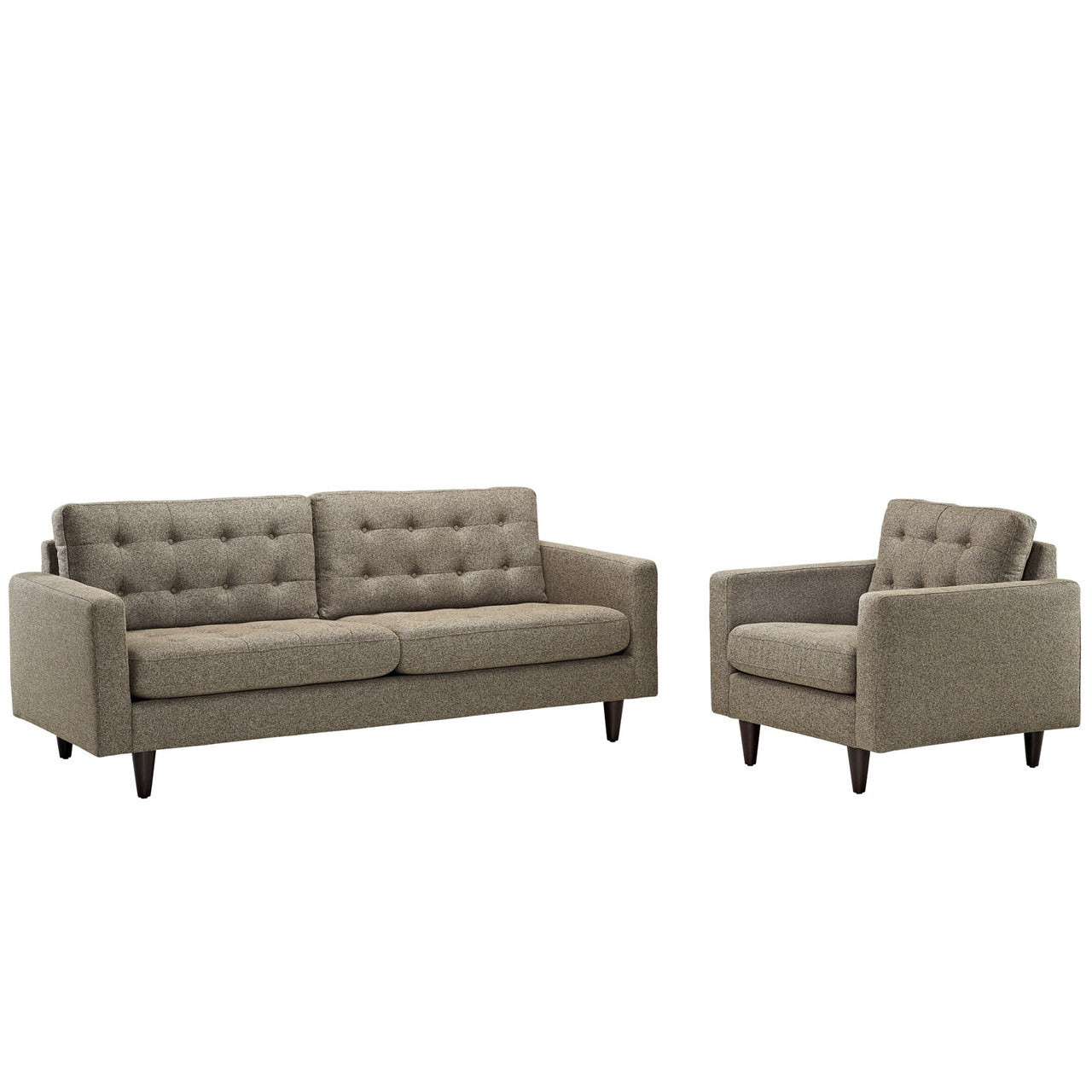 Empress Armchair and Sofa Set of 2 in Oat