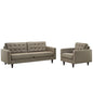 Empress Armchair and Sofa Set of 2 in Oat