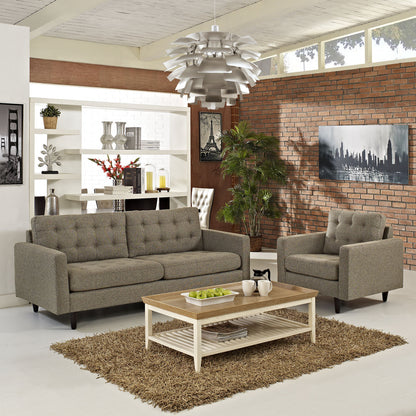 Empress Armchair and Sofa Set of 2 in Oat