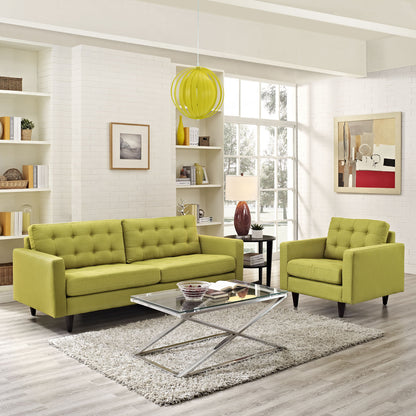 Empress Armchair and Sofa Set of 2 in Wheatgrass