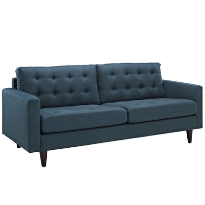 Empress Sofa and Armchairs Set of 3 in Azure