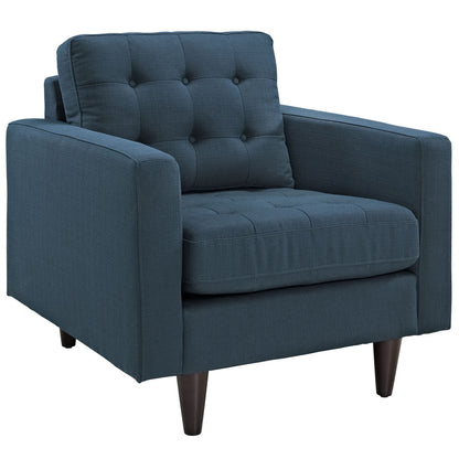 Empress Sofa and Armchairs Set of 3 in Azure