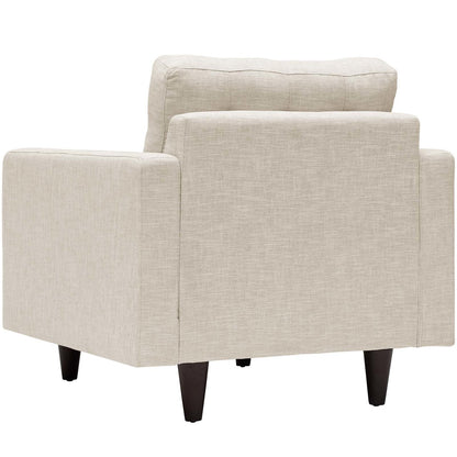 Empress Sofa and Armchairs Set of 3, Fabric, Beige 13247