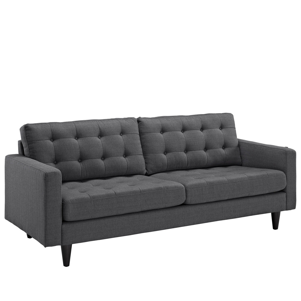 Empress Sofa and Armchairs Set of 3 in Gray