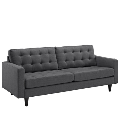 Empress Sofa and Armchairs Set of 3 in Gray