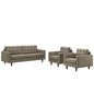 Empress Sofa and Armchairs Set of 3 in Oat