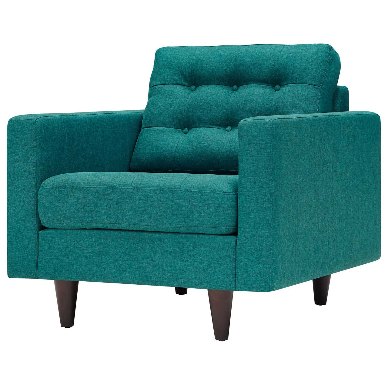 Empress Sofa and Armchairs Set of 3, Fabric, Aqua Blue 13248