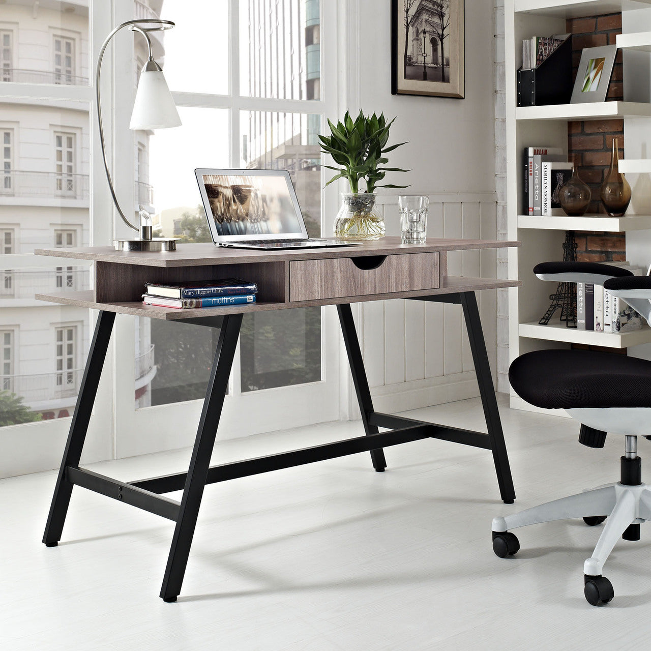 Turnabout Desk, Brown Wood