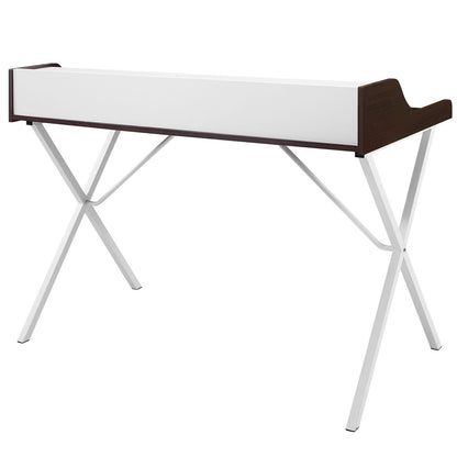 Bin Desk, Brown Wood